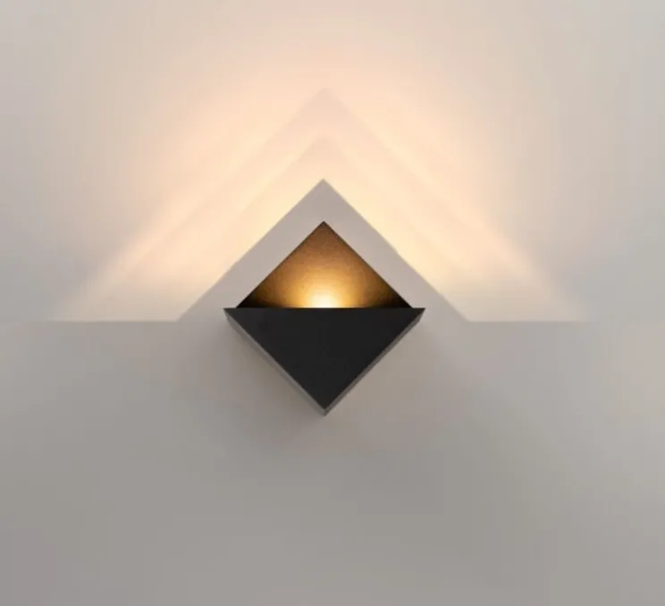 Applique murale, Impulse Square 1x, noir, LED, dim, 2700K, 471 lm, L8cm, H16,5cm - Modular