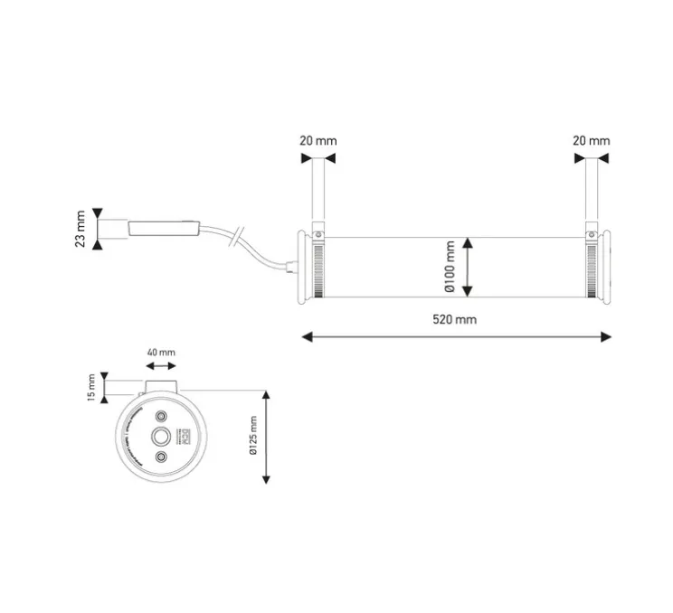 Applique murale, In the tube ITT 100-500, or, maille dorée, Ø10cm, H52cm - DCW Editions