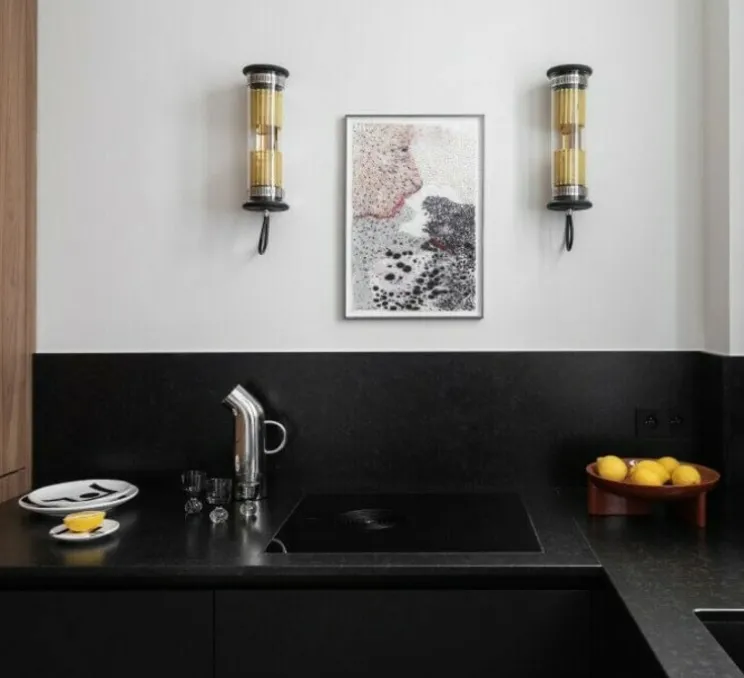 Applique murale, In the tube ITT 100-350, doré, maille dorée, Ø10cm, H37cm - DCW Editions