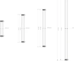 Applique murale, In the Tube 360°, or, LED, 2700k, L7cm, H42cm - DCW Editions