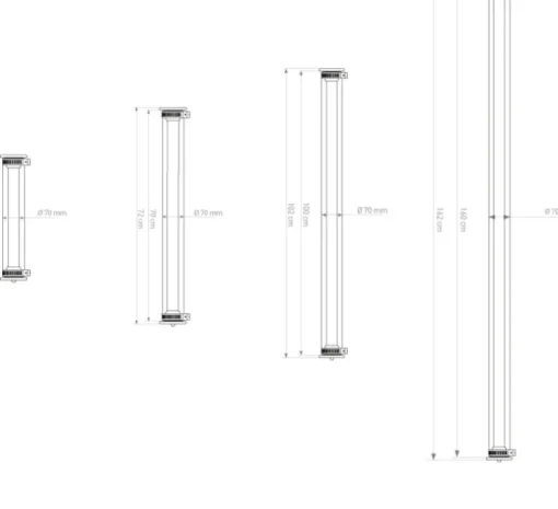 Applique murale, In the Tube 360°, or, LED, 2700k, L7cm, H42cm - DCW Editions