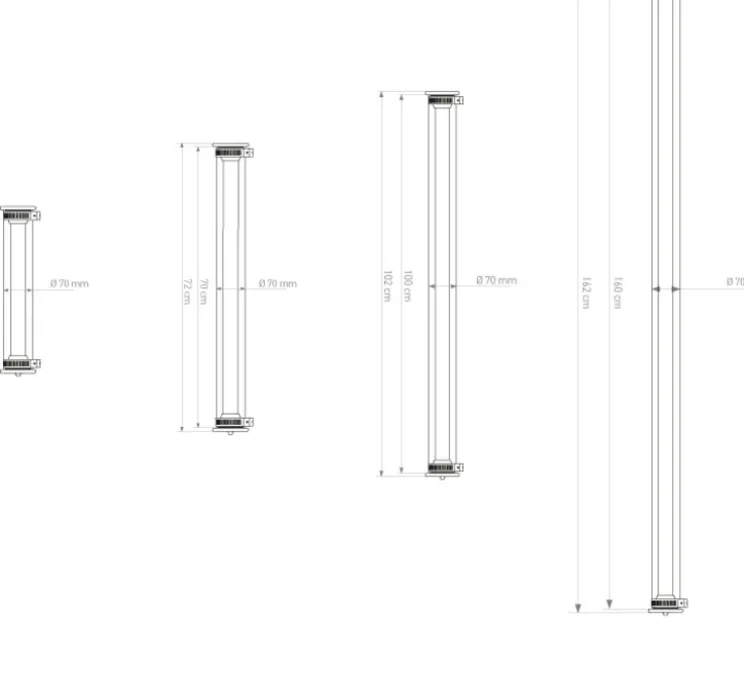 Applique murale, In the Tube 360°, or, LED, 2700k, L7cm, H42cm - DCW Editions