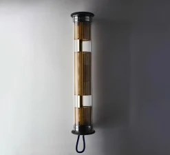 Applique murale, In The Tube 120-700, réflecteur doré, maille dorée, Ø12cm, H72cm - DCW éditions Paris