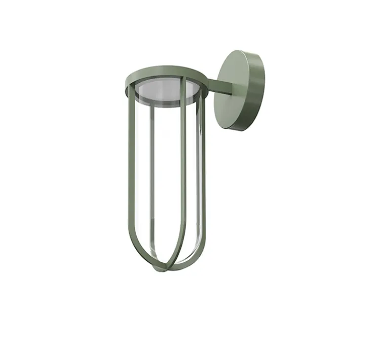Applique murale, In Vitro, vert pâle, IP65, LED, 2700K, 667 lm, L14,3cm, H43,5cm - Flos