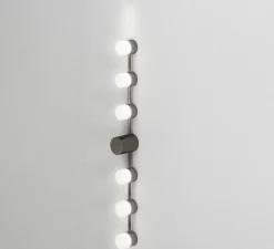 Applique murale, IP BACKSTAGE Linear L6, laiton noirci, IP44, L72,3cm, H9,2cm - Cvl
