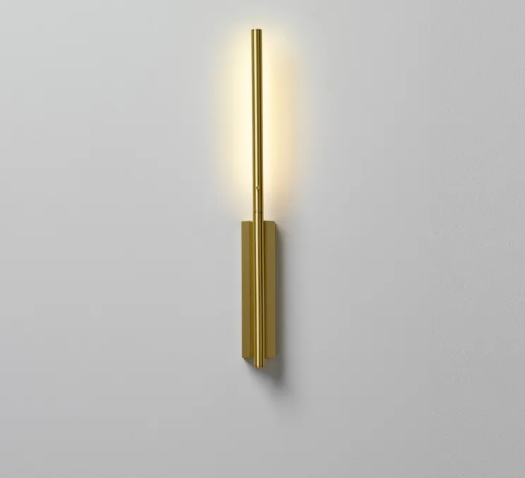 Applique murale, IP LINK 410, laiton, IP44, LED, 3000K, 150lm, L5cm, H41cm - Cvl