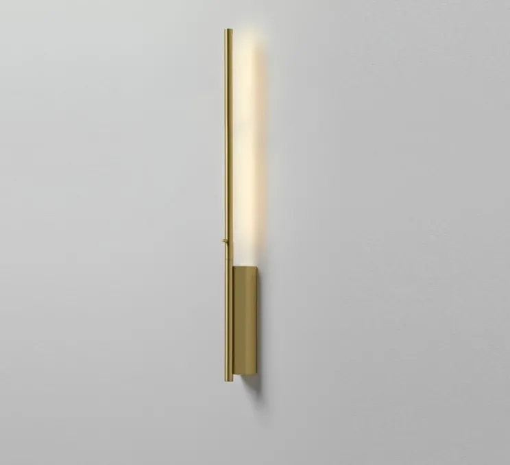 Applique murale, IP LINK, laiton satiné, IP44, L5cm, H58cm - Cvl