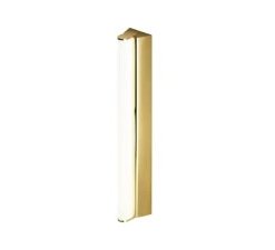 Applique murale, IP METROP 525, laiton satiné, IP44, 3000K, 500lm, L52,5cm, H4,5cm - Cvl