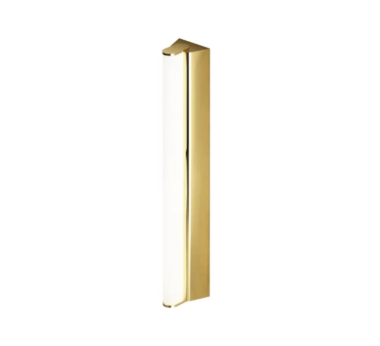 Applique murale, IP METROP 525, laiton satiné, IP44, 3000K, 500lm, L52,5cm, H4,5cm - Cvl