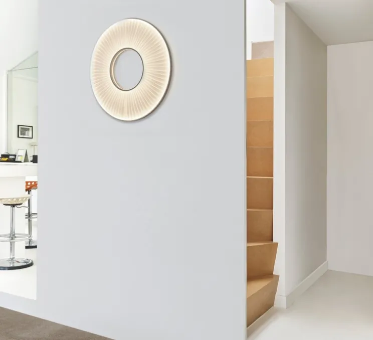 Applique murale, Iris 60, blanc, LED, dim, 2700K, 5250 lm, L60cm, P9,2cm - Dix heures dix