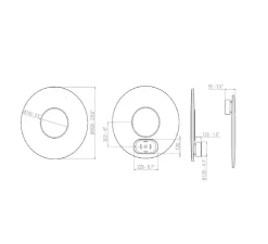 Applique murale, Iris mirror 60, blanc, LED, dim, 2700K, 1414 lm, Ø60cm, H9cm - Dix heures dix