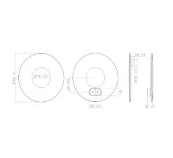 Applique murale, Iris mirror 80, blanc, LED, dim, 2700K, 4251 lm, Ø80cm, H9,2cm - Dix heures dix