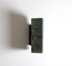 Applique murale, Kali Square, Marbre vert, L11,3cm, H25cm - BACCARIS