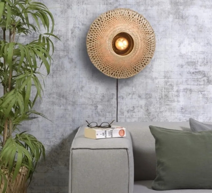 Applique murale, Kalimantan S, naturel, L44cm, H44cm - Good&Mojo