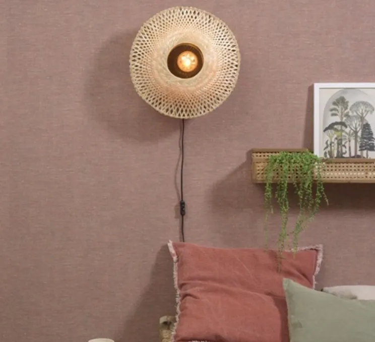 Applique murale, Kalimantan S, naturel, L44cm, H44cm - Good&Mojo