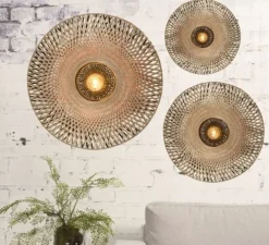 Applique murale, Kalimantan S, naturel, L44cm, H44cm - Good&Mojo