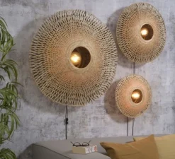 Applique murale, Kalimantan S, naturel, L44cm, H44cm - Good&Mojo