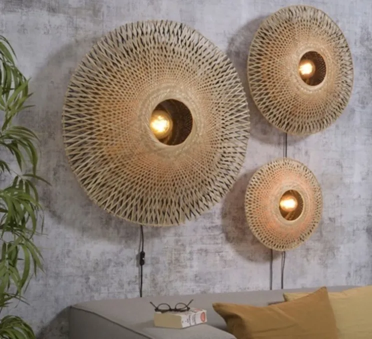 Applique murale, Kalimantan S, naturel, L44cm, H44cm - Good&Mojo