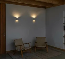 Applique murale, Kappu 158, plâtre blanc, L15cm, H15,8cm - Faro