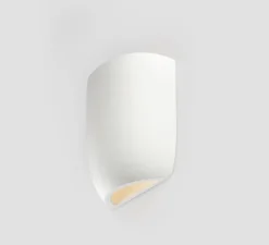 Applique murale, Kappu 250, plâtre blanc, L15cm, H25cm - Faro