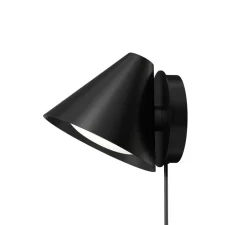 Applique murale, Keglen, noir, LED, 2000-2700K, 338 lm, L17,5cm, H16,9cm - Louis Poulsen