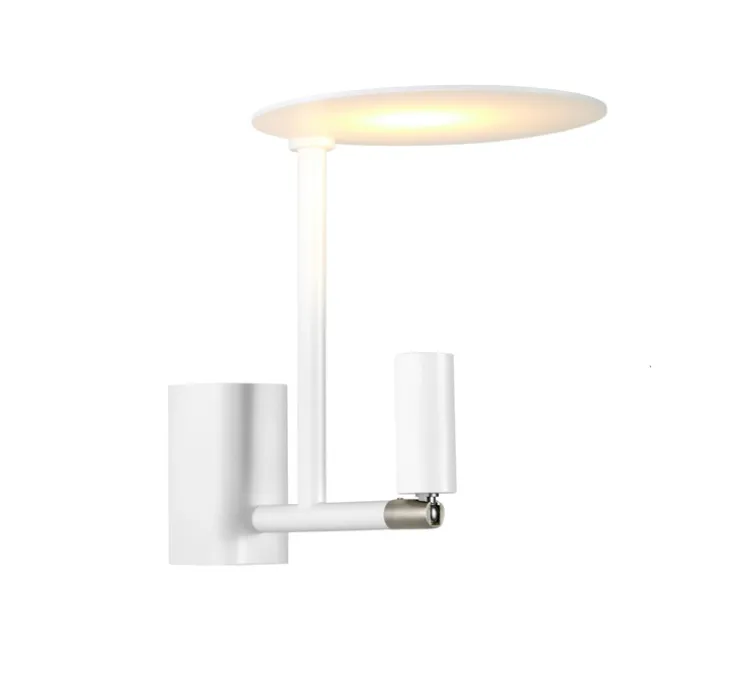 Applique murale, Kelly, blanc, niquel, LED, 2700K, 380lm, Ø15cm, H18cm - Carpyen