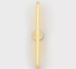 Applique murale, KILTER, laiton, IP44, LED, dim, 2700K, 375 lm, L17cm, H64cm - Tala