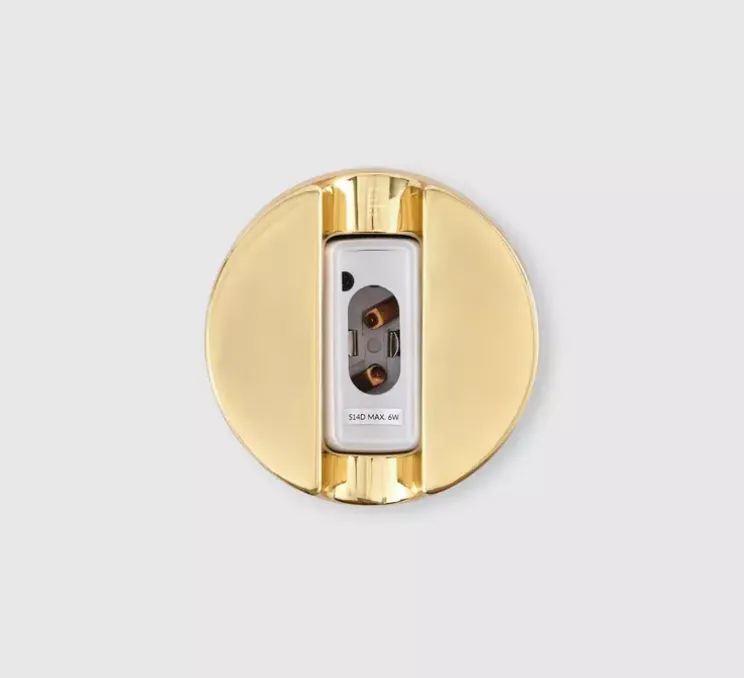 Applique murale, KILTER, laiton, IP44, LED, dim, 2700K, 375 lm, L17cm, H50cm - Tala