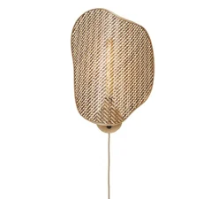 Applique murale, Kinabalu, naturel et marron, Ø40cm, H50cm - Good&Mojo