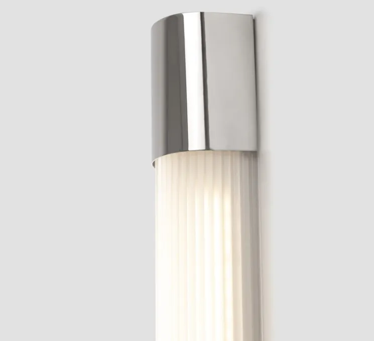 Applique murale, Kiva 600, chrome, IP44, LED, 3000K, 1103 lm, L6,8cm, H60cm - Faro