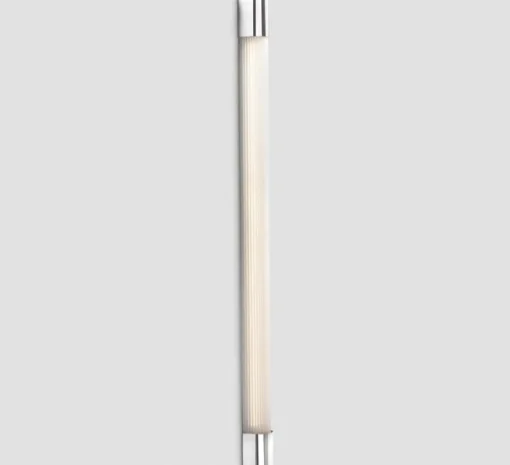 Applique murale, Kiva 1200, chrome, IP44, LED, 3000K, 1852 lm, L6,8cm, H120cm - Faro