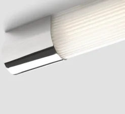 Applique murale, Kiva 900, chrome, IP44, LED, 3000K, 1581 lm, L6,8cm, H90cm - Faro