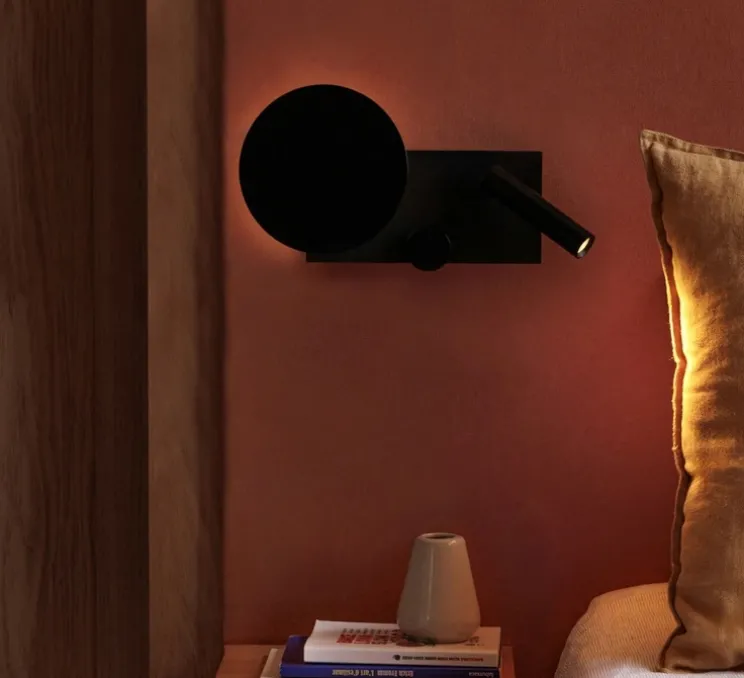 Applique murale, KLEE droite, noir, 2700K, 1021lm, L30cm, H27cm - Faro