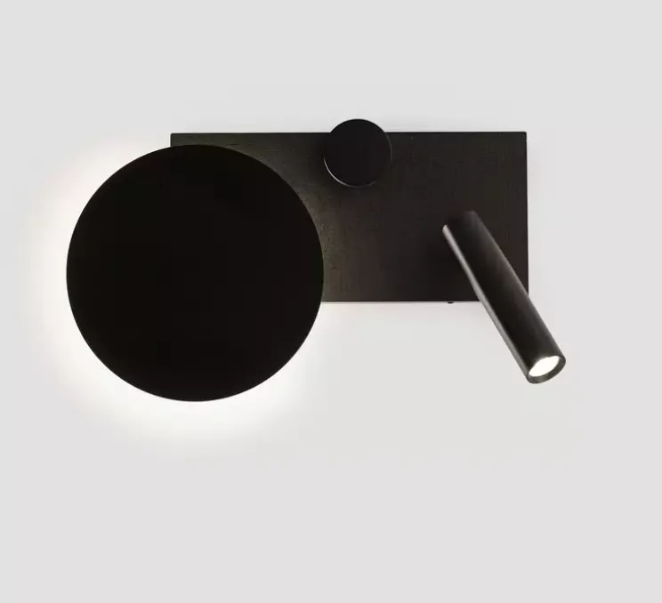 Applique murale, KLEE droite, noir, 2700K, 1021lm, L30cm, H27cm - Faro