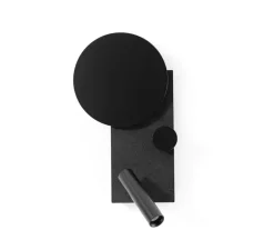 Applique murale, KLEE droite, noir, 2700K, 1021lm, L30cm, H27cm - Faro