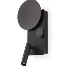 Applique murale, KLEE droite, noir, 2700K, 1021lm, L30cm, H27cm - Faro