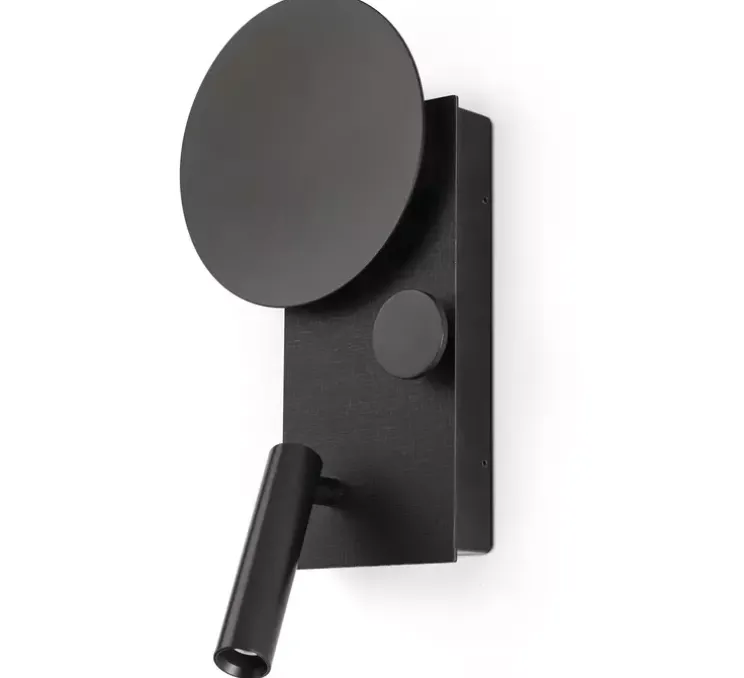 Applique murale, KLEE droite, noir, 2700K, 1021lm, L30cm, H27cm - Faro