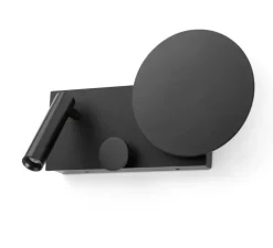 Applique murale, KLEE droite, noir, 2700K, 1021lm, L30cm, H27cm - Faro