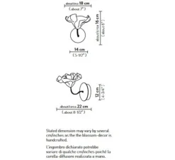 Applique murale, La Fleur, noir et or, L18cm, H16cm - Slamp