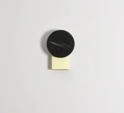Applique murale, Laga, noir, laiton, LED, dim, 3000K, 300 lm, L16cm, H24cm - Eno Studio