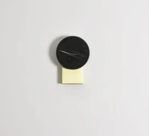 Applique murale, Laga, noir, laiton, LED, dim, 3000K, 300 lm, L16cm, H24cm - Eno Studio