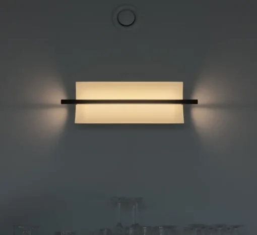 Applique murale, Lamina 45, noir et blanc, LED, dim, 2700K, 375 lm, L18cm, H58,7cm - Santa & Cole