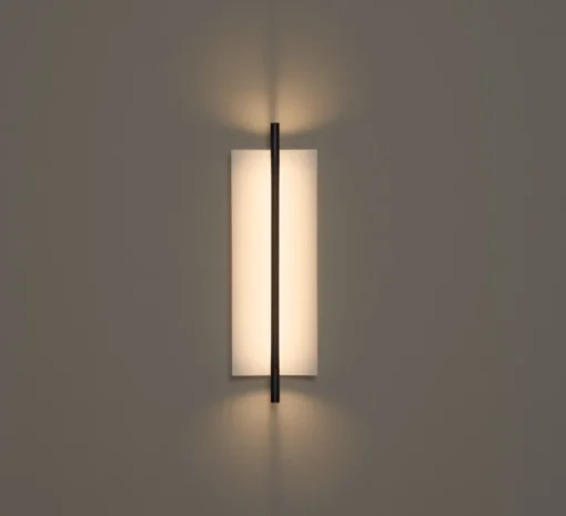 Applique murale, Lamina 45, noir et blanc, LED, dim, 2700K, 375 lm, L18cm, H58,7cm - Santa & Cole