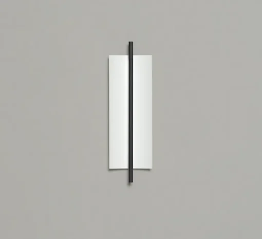 Applique murale, Lamina 45, noir et blanc, LED, dim, 2700K, 375 lm, L18cm, H58,7cm - Santa & Cole