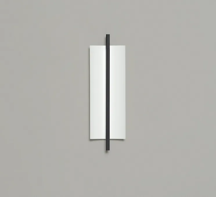 Applique murale, Lamina 45, noir et blanc, LED, dim, 2700K, 375 lm, L18cm, H58,7cm - Santa & Cole
