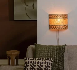 Applique murale, Langkawi, naturel et marron, Ø32cm, H25cm - Good&Mojo