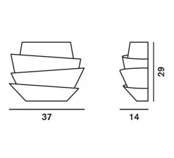 Applique murale, Le Soleil, blanc, L37cm, H29cm - Foscarini