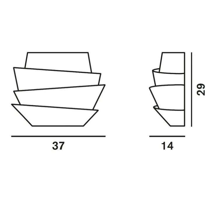 Applique murale, Le Soleil, blanc, L37cm, H29cm - Foscarini
