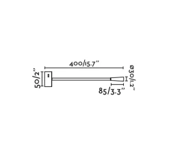Applique murale, Lead, bronze, LED, 3000K, 180lm, Ø3cm, H40cm - FARO