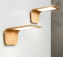 Applique murale LED, Butterfly, chêne, 3000K, L17,5cm - TUNTO